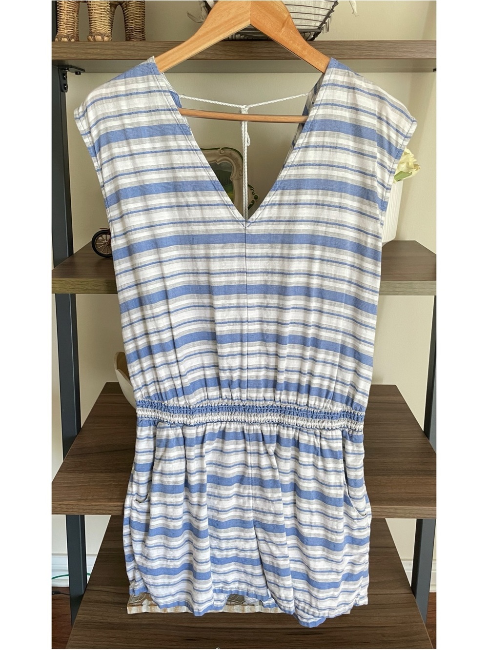 Women's One-Piece Romper 100% Cotton Sleeveless, Size Medium